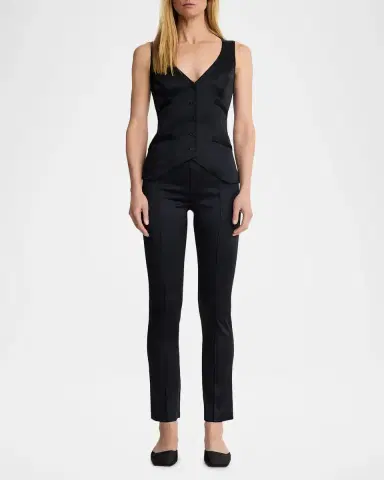 SMYTHE Cropped Tuxedo Cigarette Pants | Thumbnail 2 SMYTHE Cropped Tuxedo Cigarette Pants | Thumbnail 2