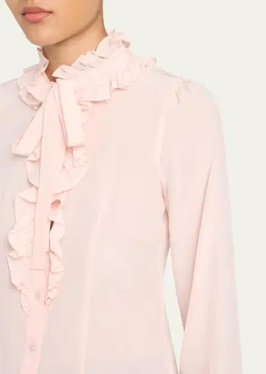 Ulla Johnson Catroux Silk Button-Front Blouse | Thumbnail 5 Ulla Johnson Catroux Silk Button-Front Blouse | Thumbnail 5