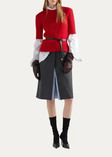 Prada Ribbed Wool Sweater | Thumbnail 2 Prada Ribbed Wool Sweater | Thumbnail 2