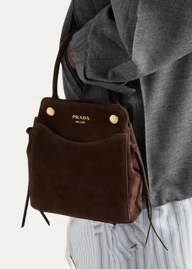 Prada Carry Mini Suede Top-Handle Bag | Thumbnail 2 Prada Carry Mini Suede Top-Handle Bag | Thumbnail 2