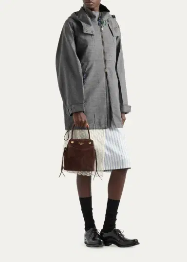 Prada Carry Mini Suede Top-Handle Bag | Thumbnail 5 Prada Carry Mini Suede Top-Handle Bag | Thumbnail 5
