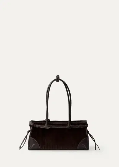 Prada Bonnie Leather-Trim Corduroy Shoulder Bag | Thumbnail 3 Prada Bonnie Leather-Trim Corduroy Shoulder Bag | Thumbnail 3