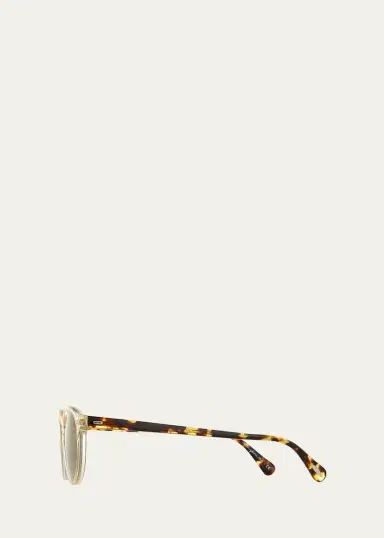 Oliver Peoples Gregory Peck Round Plastic Sunglasses, Clear/Tortoise | Thumbnail 3 Oliver Peoples Gregory Peck Round Plastic Sunglasses, Clear/Tortoise | Thumbnail 3