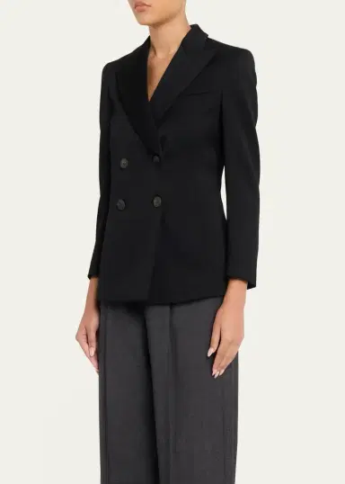 Giorgio Armani Double-Breasted Slim Wool Blazer | Thumbnail 4 Giorgio Armani Double-Breasted Slim Wool Blazer | Thumbnail 4