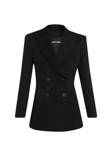 Giorgio Armani Double-Breasted Slim Wool Blazer | Thumbnail 1 Giorgio Armani Double-Breasted Slim Wool Blazer | Thumbnail 1