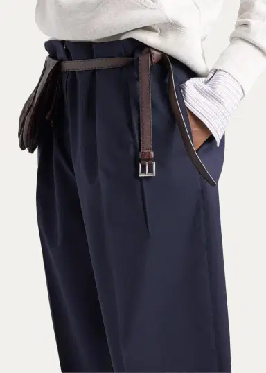 Prada Pleated Mohair-Wool Pants | Thumbnail 5 Prada Pleated Mohair-Wool Pants | Thumbnail 5