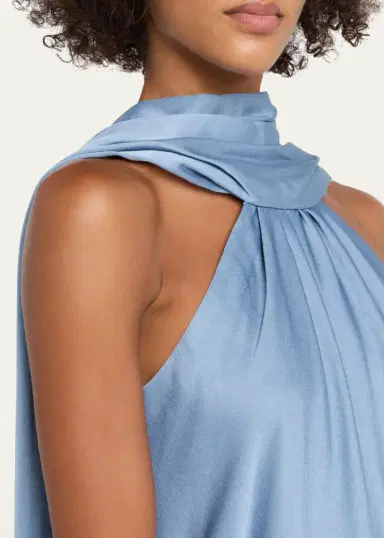 Simkhai Satin Mock Turtleneck Sleeveless Mini Dress | Thumbnail 5 Simkhai Satin Mock Turtleneck Sleeveless Mini Dress | Thumbnail 5