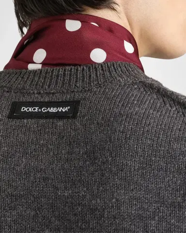 Dolce & Gabbana Men's Wool Crewneck Sweater | Thumbnail 3 Dolce & Gabbana Men's Wool Crewneck Sweater | Thumbnail 3