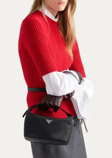 Prada Cherie Mini Re-Nylon Top-Handle Bag | Thumbnail 2 Prada Cherie Mini Re-Nylon Top-Handle Bag | Thumbnail 2