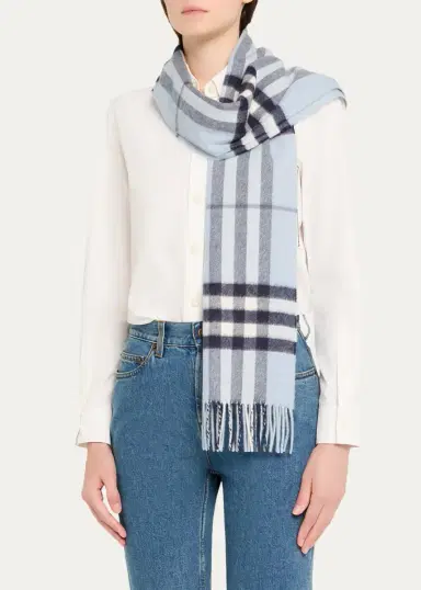 Burberry Giant Check Cashmere Scarf | Thumbnail 3 Burberry Giant Check Cashmere Scarf | Thumbnail 3