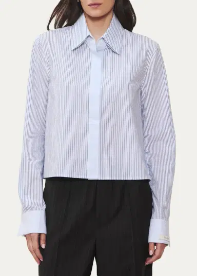 WE-AR4 The Campbell Boxy Striped Cotton Shirt | Thumbnail 4 WE-AR4 The Campbell Boxy Striped Cotton Shirt | Thumbnail 4