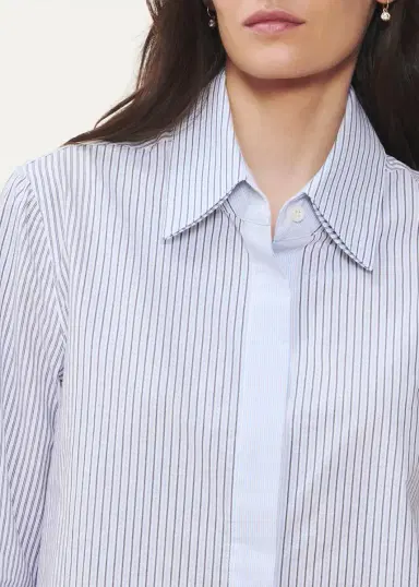 WE-AR4 The Campbell Boxy Striped Cotton Shirt | Thumbnail 5 WE-AR4 The Campbell Boxy Striped Cotton Shirt | Thumbnail 5