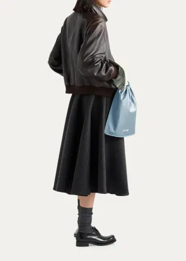 Prada Wish Silk Duchesse Drawstring Pouch Bag | Thumbnail 7 Prada Wish Silk Duchesse Drawstring Pouch Bag | Thumbnail 7