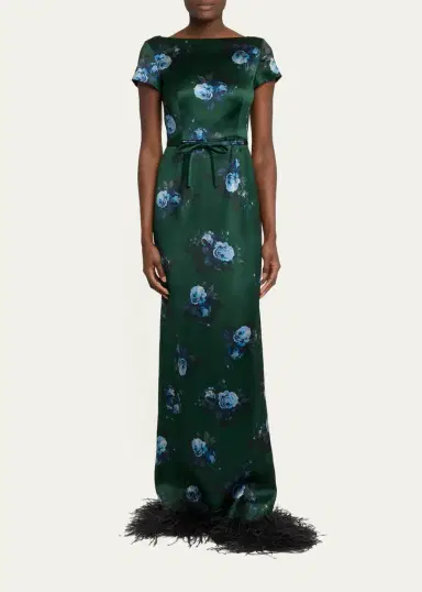 Erdem Duchess Printed Boatneck Maxi Dress | Thumbnail 2 Erdem Duchess Printed Boatneck Maxi Dress | Thumbnail 2