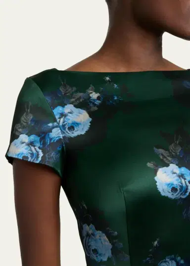 Erdem Duchess Printed Boatneck Maxi Dress | Thumbnail 5 Erdem Duchess Printed Boatneck Maxi Dress | Thumbnail 5