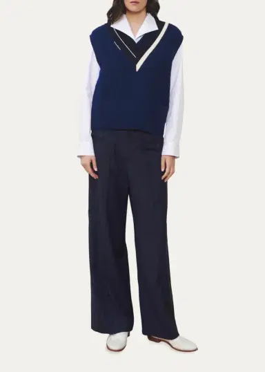 WE-AR4 The Retro Cable-Knit Wool Vest | Thumbnail 2 WE-AR4 The Retro Cable-Knit Wool Vest | Thumbnail 2