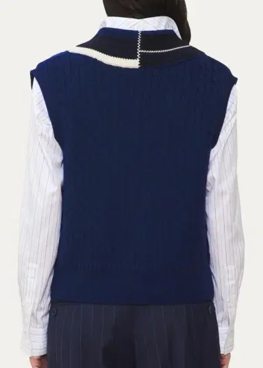 WE-AR4 The Retro Cable-Knit Wool Vest | Thumbnail 3 WE-AR4 The Retro Cable-Knit Wool Vest | Thumbnail 3