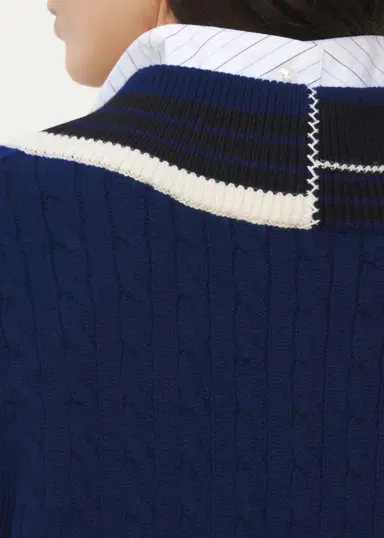WE-AR4 The Retro Cable-Knit Wool Vest | Thumbnail 5 WE-AR4 The Retro Cable-Knit Wool Vest | Thumbnail 5