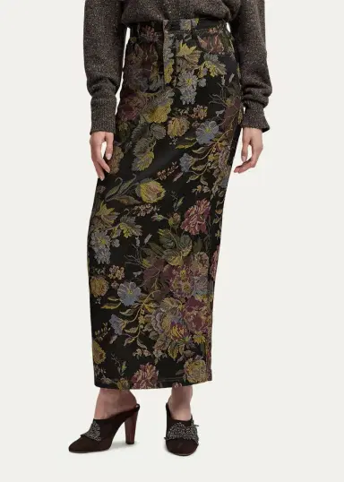 Ralph Lauren Collection Fontaine Floral Jacquard Maxi Skirt | Thumbnail 4 Ralph Lauren Collection Fontaine Floral Jacquard Maxi Skirt | Thumbnail 4