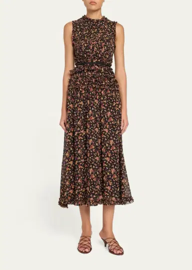 Ulla Johnson Etta Sleeveless Silk Maxi Dress | Thumbnail 2 Ulla Johnson Etta Sleeveless Silk Maxi Dress | Thumbnail 2