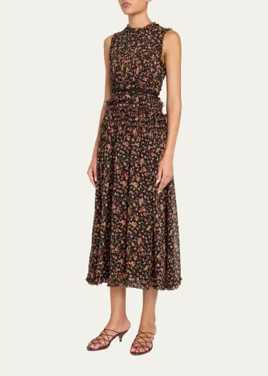 Ulla Johnson Etta Sleeveless Silk Maxi Dress | Thumbnail 4 Ulla Johnson Etta Sleeveless Silk Maxi Dress | Thumbnail 4