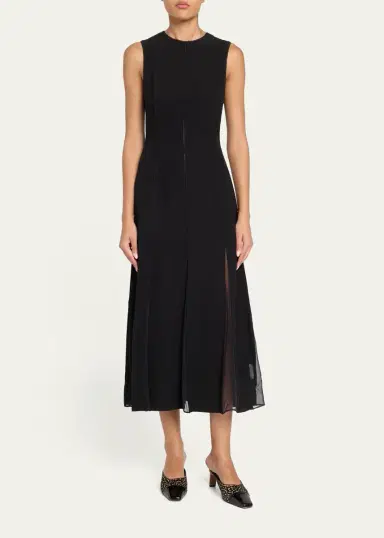 Ulla Johnson Laure Chiffon Sleeveless Midi Dress | Thumbnail 2 Ulla Johnson Laure Chiffon Sleeveless Midi Dress | Thumbnail 2