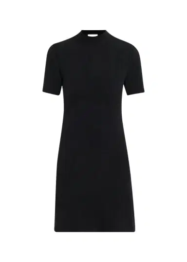 Burberry Cassidy Short-Sleeve Cashmere Button-Shoulder Mini Dress | Thumbnail 1 Burberry Cassidy Short-Sleeve Cashmere Button-Shoulder Mini Dress | Thumbnail 1