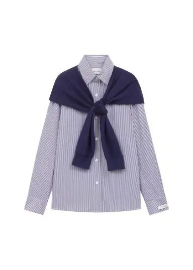 WE-AR4 The Sloane Striped Poplin & Pique Shirt | Thumbnail 1 WE-AR4 The Sloane Striped Poplin & Pique Shirt | Thumbnail 1