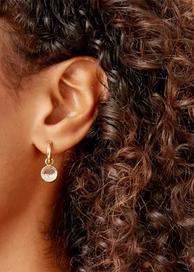 MORITZ GLIK Diamond Shaker Huggie Earrings in 18k Gold | Thumbnail 2 MORITZ GLIK Diamond Shaker Huggie Earrings in 18k Gold | Thumbnail 2