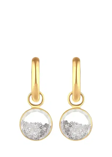 MORITZ GLIK Diamond Shaker Huggie Earrings in 18k Gold | Thumbnail 1 MORITZ GLIK Diamond Shaker Huggie Earrings in 18k Gold | Thumbnail 1