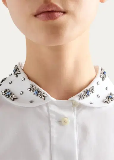 Prada Embellished Cotton-Blend Mini Polo Dress | Thumbnail 5 Prada Embellished Cotton-Blend Mini Polo Dress | Thumbnail 5
