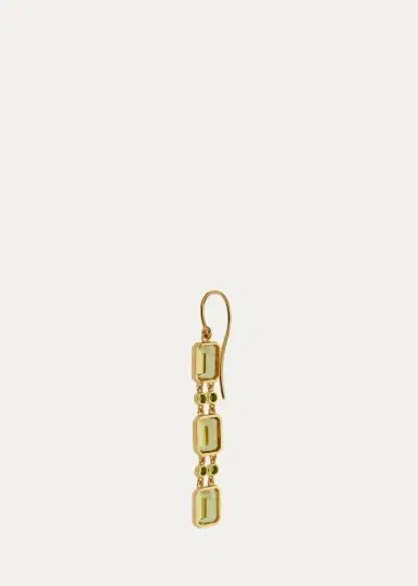 Ileana Makri 18K Sofia Lemon Topaz Drop Earrings with Chrome Diopside | Thumbnail 3 Ileana Makri 18K Sofia Lemon Topaz Drop Earrings with Chrome Diopside | Thumbnail 3
