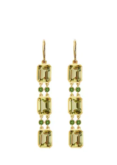 Ileana Makri 18K Sofia Lemon Topaz Drop Earrings with Chrome Diopside | Thumbnail 1 Ileana Makri 18K Sofia Lemon Topaz Drop Earrings with Chrome Diopside | Thumbnail 1