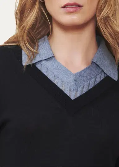 WE-AR4 The Dickie Layered Knit Sweater | Thumbnail 5 WE-AR4 The Dickie Layered Knit Sweater | Thumbnail 5