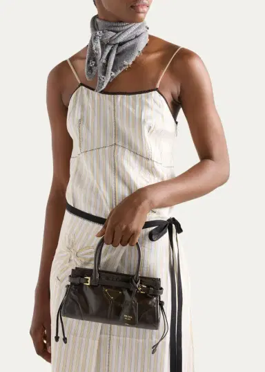 Prada Bonnie Mini Leather Top-Handle Bag | Thumbnail 2 Prada Bonnie Mini Leather Top-Handle Bag | Thumbnail 2