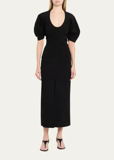 Proenza Schouler Clarissa Dress in Bi-Stretch Cotton Nylon | Thumbnail 2 Proenza Schouler Clarissa Dress in Bi-Stretch Cotton Nylon | Thumbnail 2