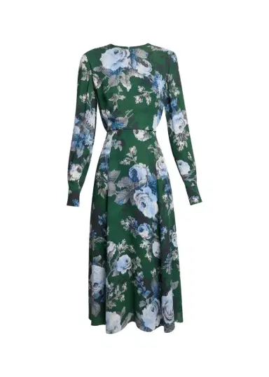 Erdem Floral Crepe A-Line Midi Dress | Thumbnail 1 Erdem Floral Crepe A-Line Midi Dress | Thumbnail 1