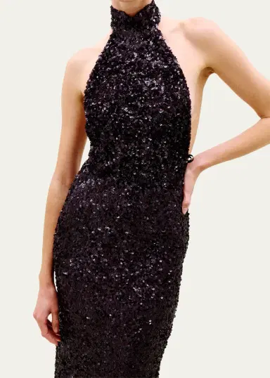 Silvia Tcherassi Dido Sequined Halter Trumpet Gown | Thumbnail 4 Silvia Tcherassi Dido Sequined Halter Trumpet Gown | Thumbnail 4