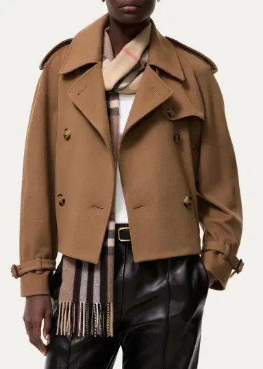 Burberry Mayfair Cropped Cashmere Trench Jacket | Thumbnail 3 Burberry Mayfair Cropped Cashmere Trench Jacket | Thumbnail 3