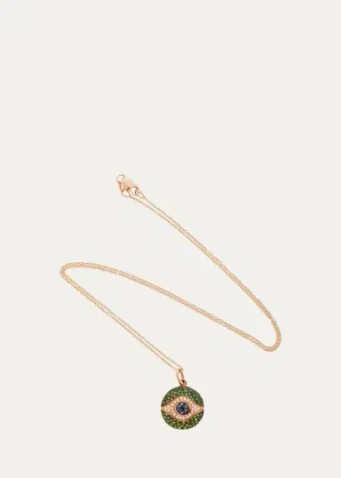 Ileana Makri 18K Pink Gold Dawn Verdant Eye Pendant Necklace | Thumbnail 3 Ileana Makri 18K Pink Gold Dawn Verdant Eye Pendant Necklace | Thumbnail 3