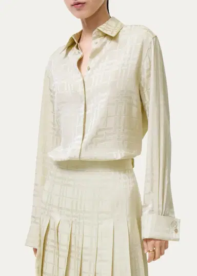 Burberry Dorothea Patterned Silk Shirt | Thumbnail 3 Burberry Dorothea Patterned Silk Shirt | Thumbnail 3