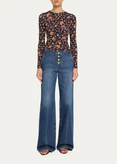 Ulla Johnson Neri Long-Sleeve Jersey Top | Thumbnail 2 Ulla Johnson Neri Long-Sleeve Jersey Top | Thumbnail 2