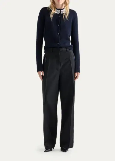 Prada Embellished Cashmere-Wool Cardigan | Thumbnail 2 Prada Embellished Cashmere-Wool Cardigan | Thumbnail 2