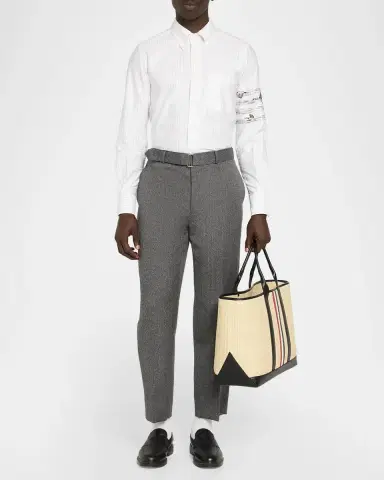 Thom Browne Men's Medium Tool Raffia Tote Bag | Thumbnail 5 Thom Browne Men's Medium Tool Raffia Tote Bag | Thumbnail 5