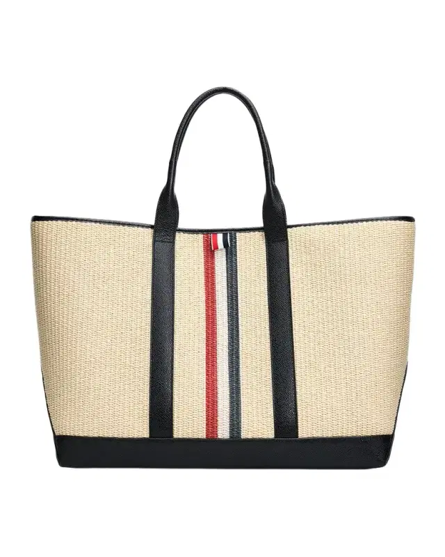 Men's Medium Tool Raffia Tote Bag Men's Medium Tool Raffia Tote Bag