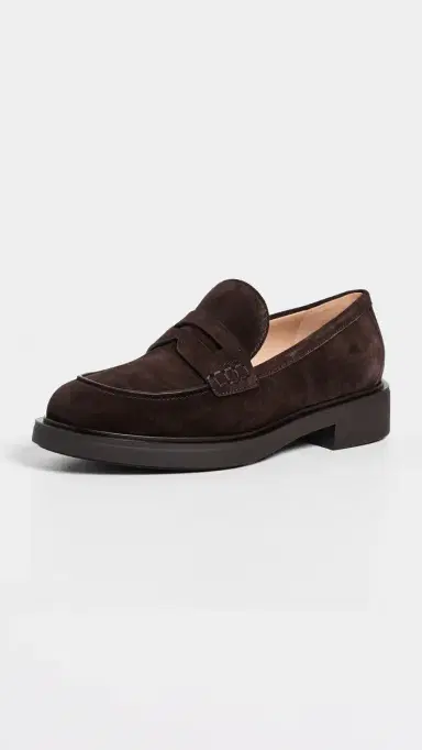 Gianvito Rossi Suede Loafers Moka | Thumbnail 2 Gianvito Rossi Suede Loafers Moka | Thumbnail 2