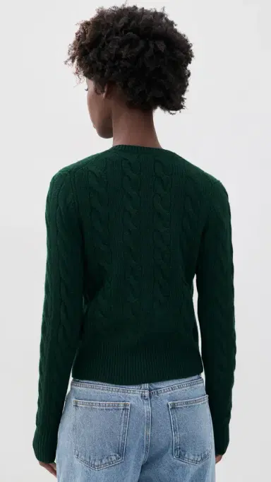 Polo Ralph Lauren Cable Knit Cardigan College Green | Thumbnail 3 Polo Ralph Lauren Cable Knit Cardigan College Green | Thumbnail 3