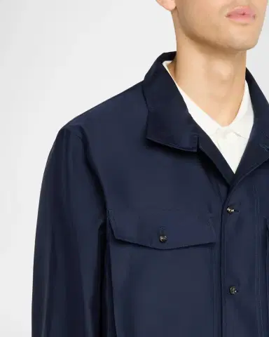 Bottega Veneta Men's Washed Cotton and Silk Overshirt | Thumbnail 5 Bottega Veneta Men's Washed Cotton and Silk Overshirt | Thumbnail 5