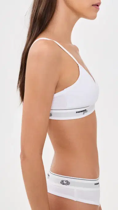 Hommegirls x Fruit of The Loom Triangle Bra 3 Pack Stripe Heather Grey/White | Thumbnail 5 Hommegirls x Fruit of The Loom Triangle Bra 3 Pack Stripe Heather Grey/White | Thumbnail 5