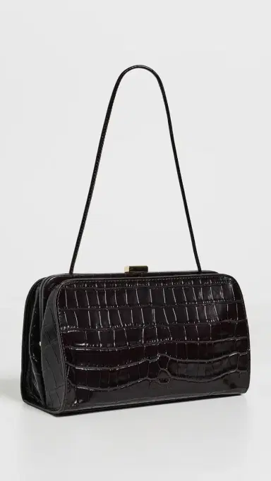 Loeffler Randall Zella Covered Frame Clutch Ebony One Size | Thumbnail 4 Loeffler Randall Zella Covered Frame Clutch Ebony One Size | Thumbnail 4